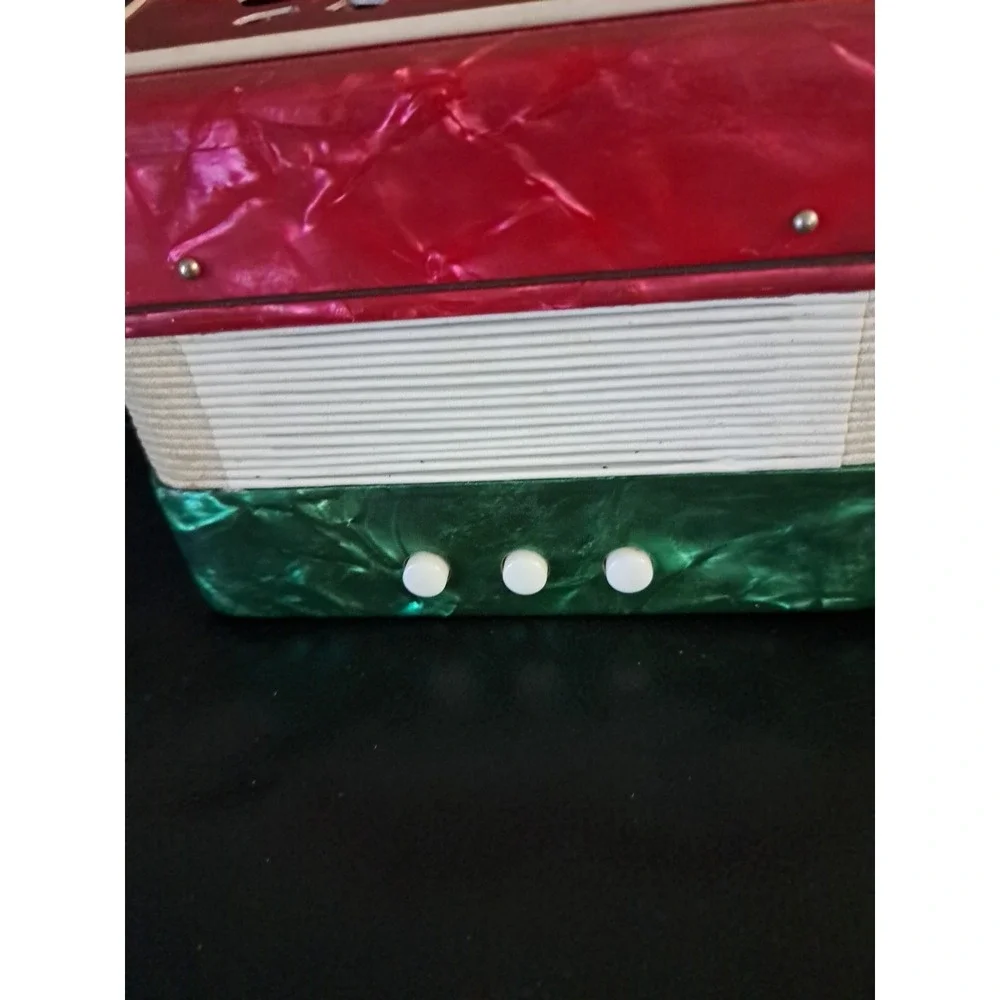 Accordion used vintage accordion music instrument. Works!